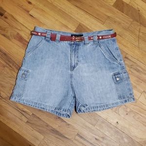 Vintage Denim shorts with belt